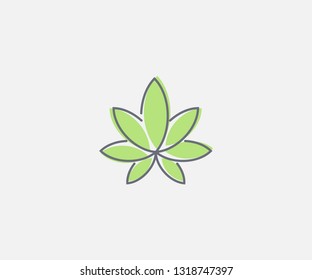 cannabis logo design template