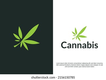 diseño del logo de cannabis. plantilla de logotipo