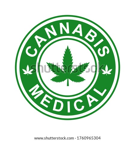 Cannabis logo design template illustration. suitable for medical, app, website, manufacturing, etc