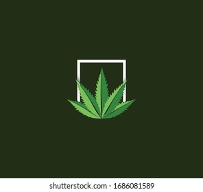 Design-Vorlage für Cannabis-Logo, Vektorgrafiken 