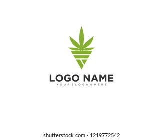 cannabis logo design vector