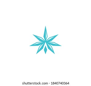 elemento vector de diseño de logotipo de cannabis