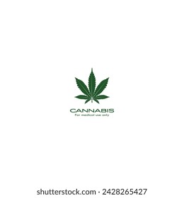 Cannabis logo design vector graphics