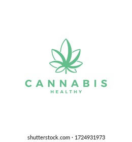 cannabis logo design vector medical brand 