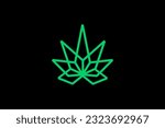 Cannabis Logo Design Vector Sign 