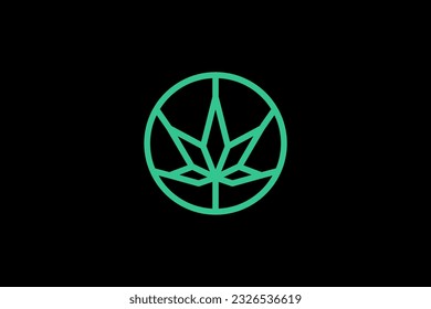 Cannabis Logo Design Vector Sign 