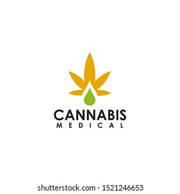 Cannabis logo design vector template