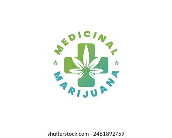 Cannabis Logo Design Vector Template, Natural Logo Design