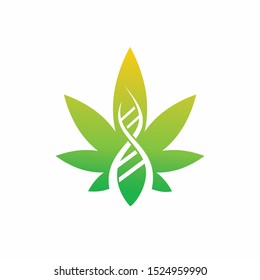 Cannabis logo with DNA concept