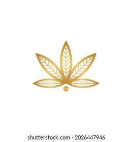 elegancia y sencillez del logo de cannabis