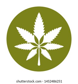 Cannabis logo. Flat icon design. Isolate on white background.