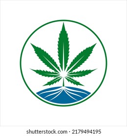 Cannabis Logo Hanf Design Vektorvorlage