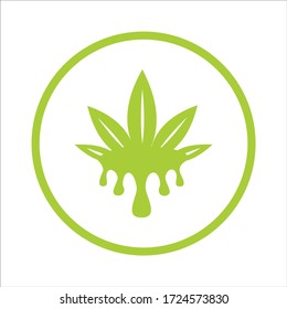plantilla de vectores con logotipo de cannabis o logotipo de cáñamo de cáñamo