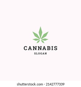 Cannabis logo icon design template