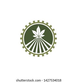 Cannabis logo icon design vector template