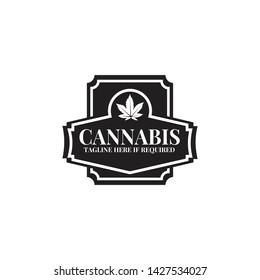 Cannabis logo icon design vector template