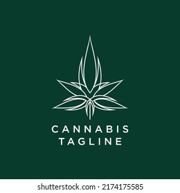 Vector de diseño de iconos del logo de cannabis