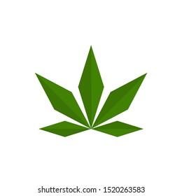 Cannabis logo icon flat design