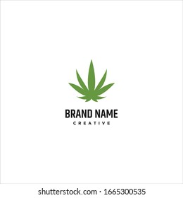 Cannabis logo Icon template design in Vector illustration 