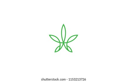 Cannabis Logo Icon Vector