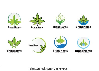 Cannabis logo icon vector template.
