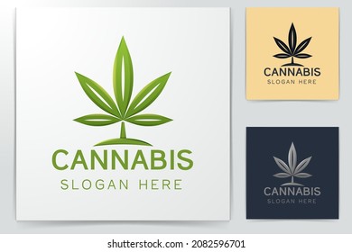 cannabis Logo Inspiration isolated on white background