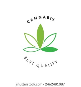cannabis logo and marijuana leaf icon vector Stock Vector Image  Art - Alamy