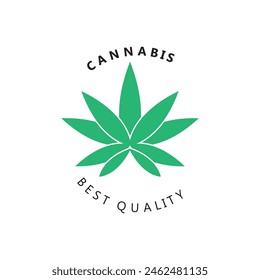 cannabis logo and marijuana leaf icon vector Stock Vector Image  Art - Alamy