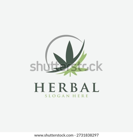Cannabis Logo and Marijuana Leaf Icon Vector Stock