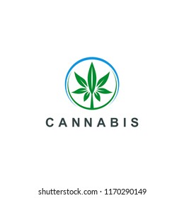 Cannabis Logo Marijuana Medical Leaf Icon Stock Vector (Royalty Free ...