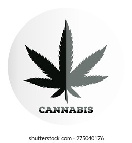 cannabis logo shape isolated. marijuana. vector illustration
