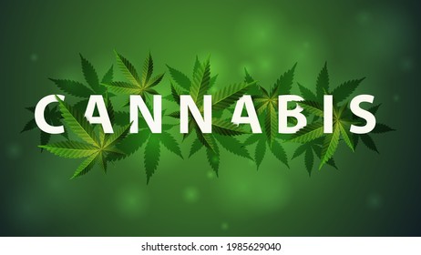 Cannabis Logo Sign Symbol 3d Title Stock Vector (Royalty Free ...