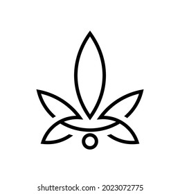 logotipo de cannabis, sencillo y limpio
