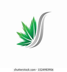 Cannabis logo with smoke concept