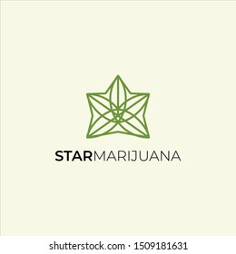 cannabis with the logo star
