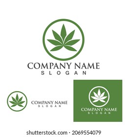 Cannabis logo and symbol vector 