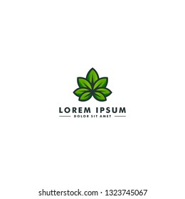 Cannabis logo template, Abstract marijuana design vector illustration