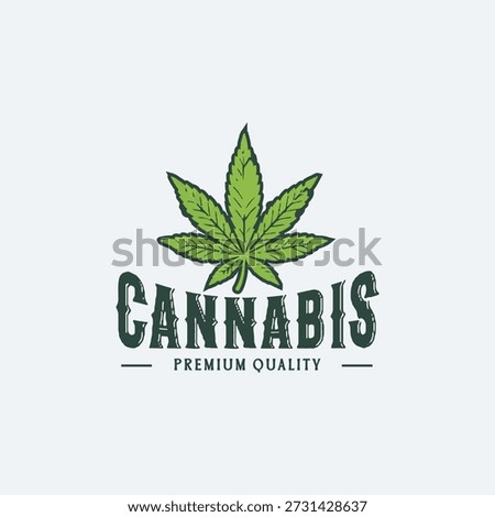 Cannabis logo template illustration suitable for medical