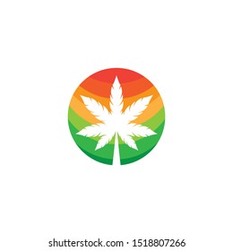 Cannabis logo template vector icon