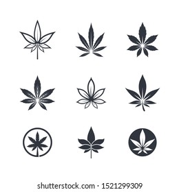 Cannabis logo template vector icon