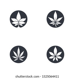 Cannabis logo template vector icon