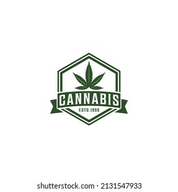 cannabis logo template vector ,icon in white background