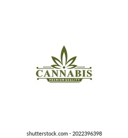 cannabis logo template, vector in white background
