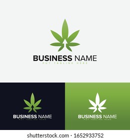 Plantilla de diseño vectorial del logotipo de cannabis