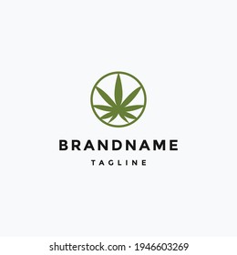 cannabis logo vector design template
