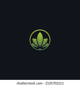 Ilustración del vector del logotipo de cannabis