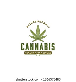 cannabis logo vector illustration on white background