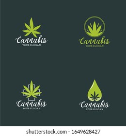 Cannabis-Logo-Vektorillustration