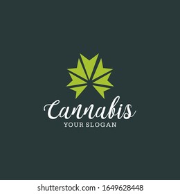 Cannabis-Logo-Vektorillustration