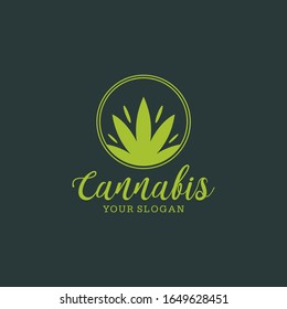 Cannabis Logo Vector Image Stock